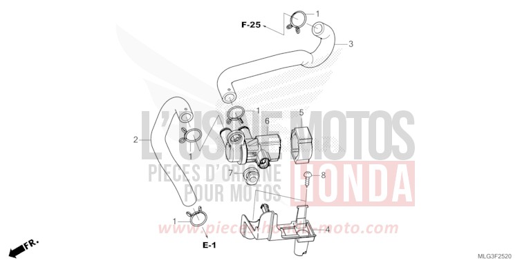 ELECTROVANNE INJECTION D'AIR de Africa Twin DCT GRAND PRIX RED (R380B) 2022